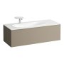 Laufen Alessi 1195mm 1 Drawer Vanity Unit with Left Hand Cut-Out - Beige Pearl