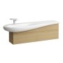 Laufen Alessi 1350mm 1 Drawer Vanity Unit with Left Hand Cut-Out - Light Oak