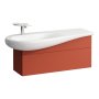 Laufen Alessi 995mm 1 Drawer Vanity Unit with Left Hand Cut-Out - Terracota