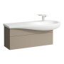 Laufen Alessi 995mm 1 Drawer Vanity Unit with Right Hand Cut-Out - Beige Pearl