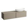 Laufen Alessi 1600mm Drawer Element with Right Oval Cut-Out - Pearl Beige