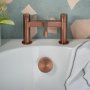 Vado Individual Edit Deck Mounted Bath Filler - Brushed Bronze