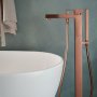 Vado Individual Notion Floor Standing Bath Shower Mixer - Brushed Bronze