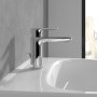 Villeroy & Boch O.Novo Single-Lever Basin Mixer with Push/Pull Rod Lever & Pop-Up Waste - Chrome