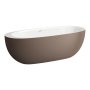 Laufen Alessi 1850mm Freestanding Solid Surface Bath with Overflow - Matt Cafe