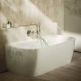 Laufen Meda 1800 x 800mm Back-to-Wall Marbond Bath - White