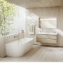 Laufen Meda 1800 x 800mm Back-to-Wall Marbond Bath - White