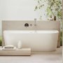 Laufen Meda 1800 x 800mm Back-to-Wall Marbond Bath - White