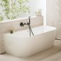 Laufen Meda 1800 x 800mm Back-to-Wall Marbond Bath - White