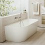 Laufen Meda 1800 x 800mm Back-to-Wall Marbond Bath - White