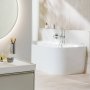 Laufen Meda 1800 x 800mm Back-to-Wall Marbond Bath - White