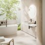 Laufen Meda 1800 x 800mm Back-to-Wall Marbond Bath - White