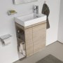 Laufen Pro S 470mm Cloakroom Vanity Unit with Open Left Hand Shelf - Bright Oak