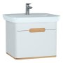 Vitra Sento 650mm Vanity Unit with 1 Drawer & Basin - White