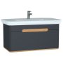 Vitra Sento 1000mm Vanity Unit with 1 Drawer & Basin - Anthracite