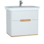 Vitra Sento 800mm Vanity Unit with 2 Drawers & Basin - White