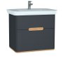 Vitra Sento 800mm Vanity Unit with 2 Drawers & Basin - Anthracite