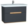 Vitra Sento 1000mm Vanity Unit with 2 Drawers & Basin - Anthracite