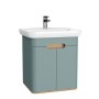 Vitra Sento 650mm Vanity Unit & Basin - Matt Green