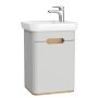 Vitra Sento 500mm Vanity Unit & Basin (Right Hand Hinge) - Matt Light Grey