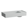 Kartell by Laufen 750mm SaphirKeramik Basin with Right Tap Bank - Matt Grey