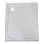 Coram 1200 x 760mm Stone Resin Shower Tray with 4 Upstands - White