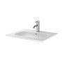 The White Space 600mm Slim Basin - White