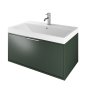 The White Space Choice 800mm Wall-Hung Vanity Unit - Dark Sage Green