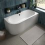 The White Space J-Bath 1650 x 725mm Double-Ended Right Hand Bath