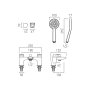 Vado Ava Deck Mounted Bath/Shower Mixer with Shower Kit - Chrome