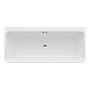 Laufen Linden 1800 x 800mm Back-to-Wall Marbond Bath - White