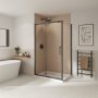 Coram Optima 6 1000mm Sliding Door Shower Enclosure - Brushed Black