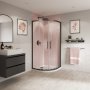 Coram Optima 6 900mm Quadrant Shower Enclosure - Brushed Black