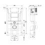 Abacus 820mm Wall-Mounted WC Frame with Dual Flush Cistern