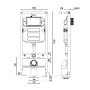 Abacus 1180mm Wall-Mounted WC Frame with Dual Flush Cistern