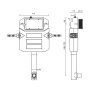 Abacus Easi-Plan 1180mm Dual Flush Concealed Cistern Only