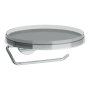 Kartell by Laufen Toilet Roll Holder with Transparent Crystal Disc