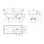 Kaldewei Puro 1700 x 700mm Bath with Side Overflow