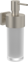 Villeroy & Boch Elements Striking Wall-Mounted Soap Dispenser - Matt Brushed Nickel