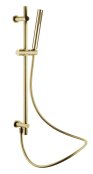 The White Space Shower Slider Rail Kit with Pencil Handset - Brushed Brass