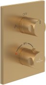 Villeroy & Boch Universal Concealed Dual Outlet Thermostatic Shower Valve - Brushed Gold