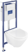 Villeroy & Boch Viconnect Pro 2.0 Wall Installation Frame Bundle with Architectura New WC & White Flush Plate