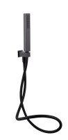 The White Space Square Shower Handset Wall Bracket - Matt Black